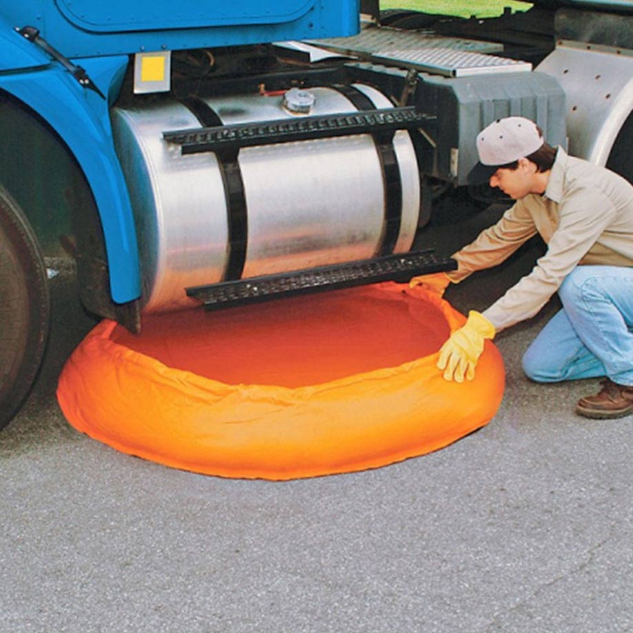 under vehicle spill containment pool